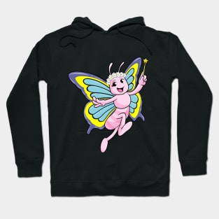 Butterfly with Magic wand and Wreath of Flowers Hoodie